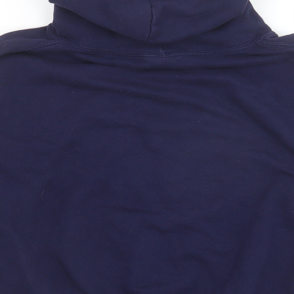 Just Hoods Boys Blue Cotton Pullover Hoodie Size 10 Years Pullover - Rugby