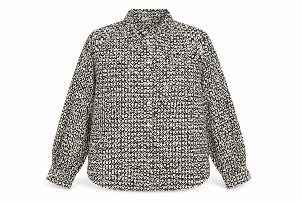 Womens UK Size M H&M Black Basic Button-Up