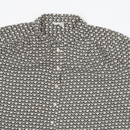 Womens UK Size M H&M Black Basic Button-Up