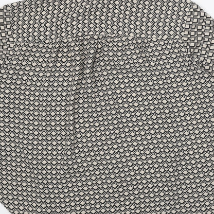 Womens UK Size M H&M Black Basic Button-Up