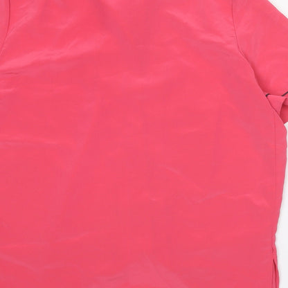 Womens UK Size L Preworn Pink Basic Button-Up