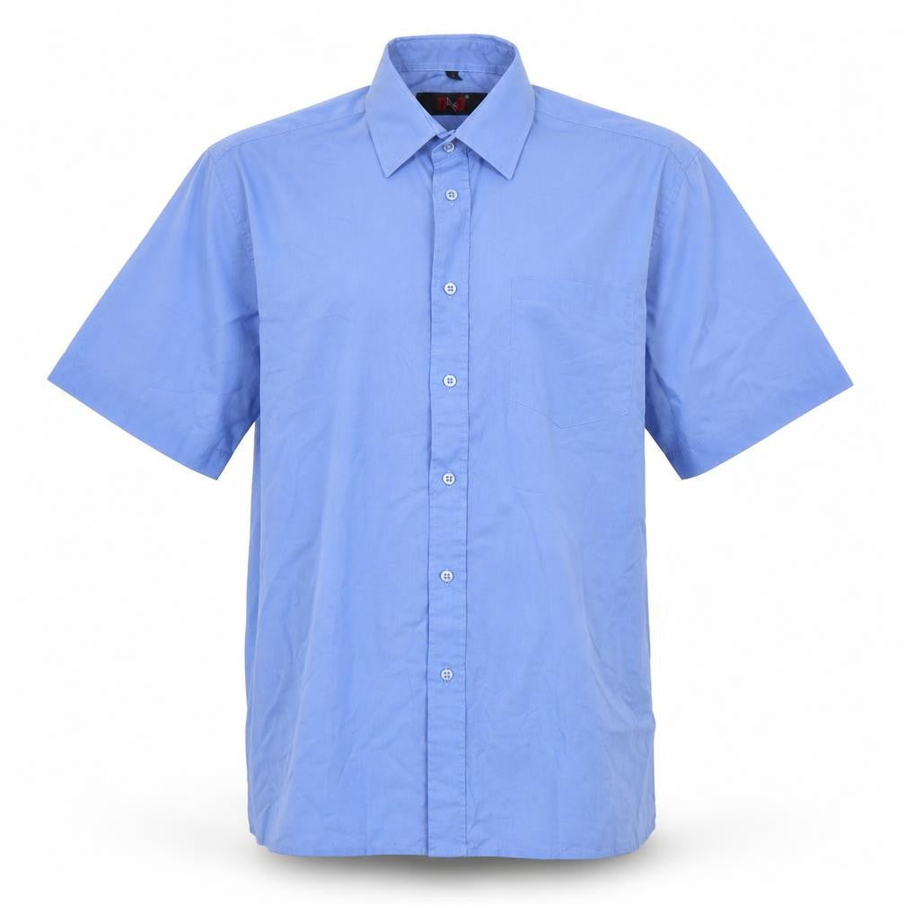 Mens UK Size L DnD Blue  Button-Up Short Sleeve Casual Shirt