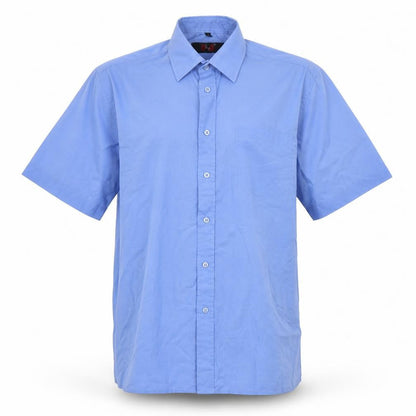 Mens UK Size L DnD Blue  Button-Up Short Sleeve Casual Shirt