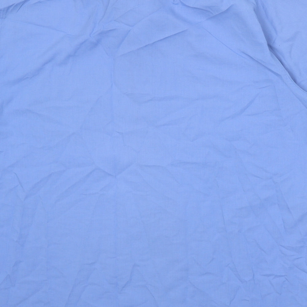 Mens UK Size L DnD Blue  Button-Up Short Sleeve Casual Shirt