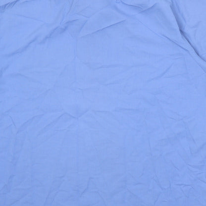 Mens UK Size L DnD Blue  Button-Up Short Sleeve Casual Shirt