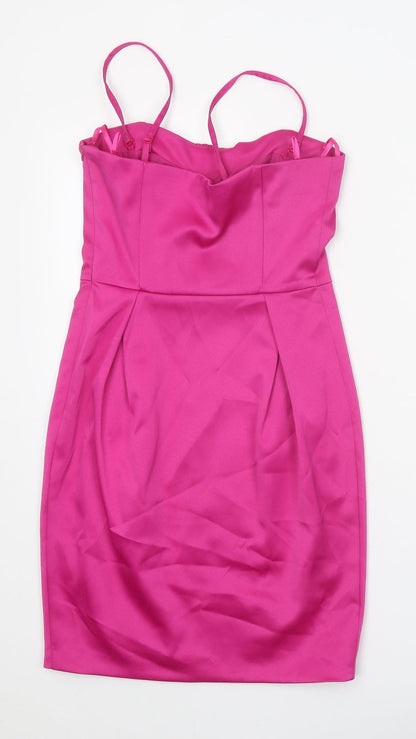 F&F Womens Pink Polyester Ball Gown Size 8 Sweetheart Pullover