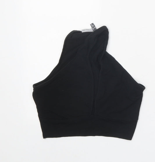 Womens UK Size 10 ASOS Black Cropped Tank