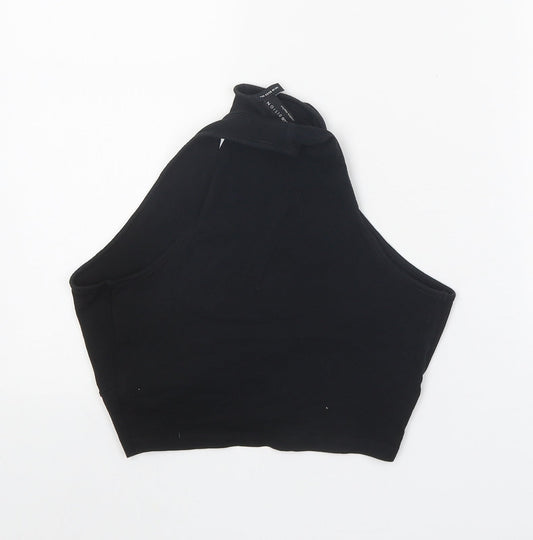 Womens UK Size 10 ASOS Black Cropped Tank