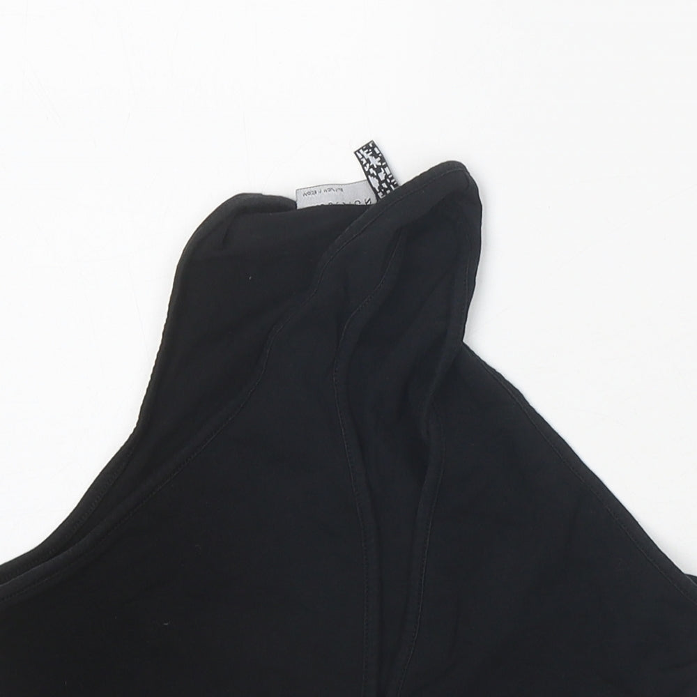 Womens UK Size 10 ASOS Black Cropped Tank