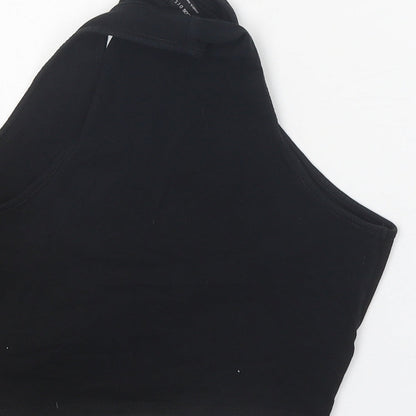 Womens UK Size 10 ASOS Black Cropped Tank