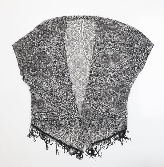 Womens UK Size XS Atmosphere Black Kimono Blouse