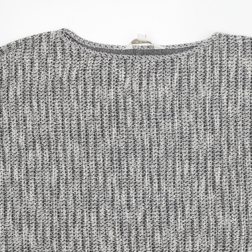 Apricot Womens Grey Round Neck Polyester Pullover Jumper Size 10