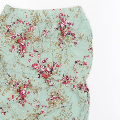 Glamour Womens Green Floral Polyester Playsuit One-Piece Size 8 Pullover