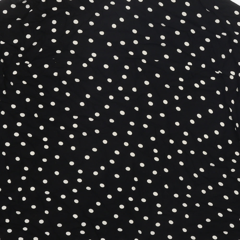 Womens UK Size 8 NEXT Black Basic Button-Up