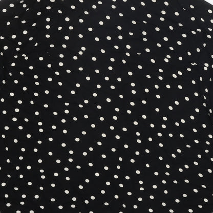 Womens UK Size 8 NEXT Black Basic Button-Up