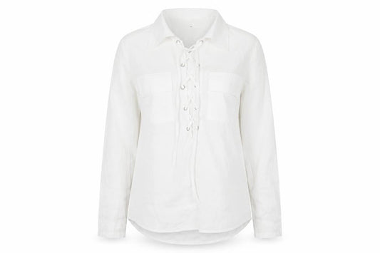 Womens UK Size M Preworn White Basic Blouse