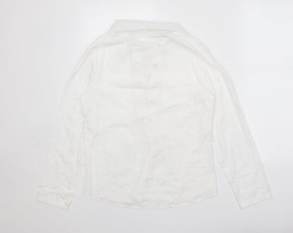 Womens UK Size M Preworn White Basic Blouse