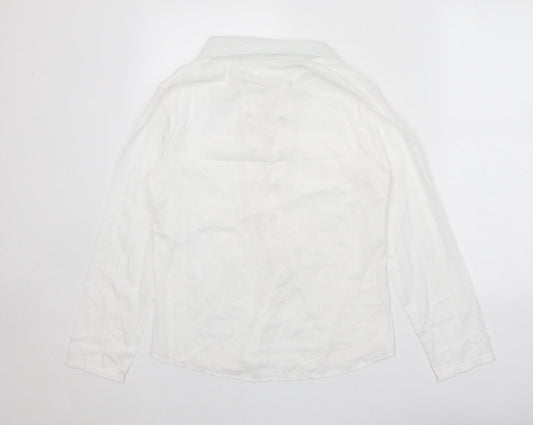 Womens UK Size M Preworn White Basic Blouse