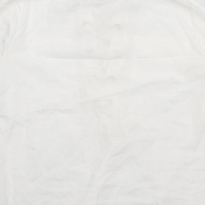 Womens UK Size M Preworn White Basic Blouse