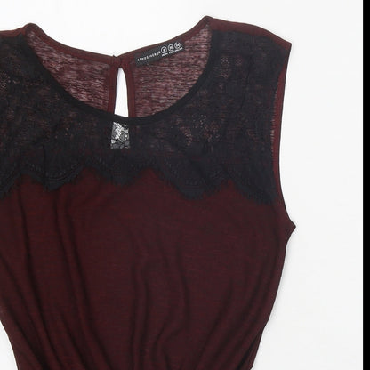 Womens UK Size 8 Atmosphere Brown Basic Tank