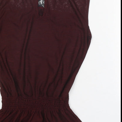 Womens UK Size 8 Atmosphere Brown Basic Tank