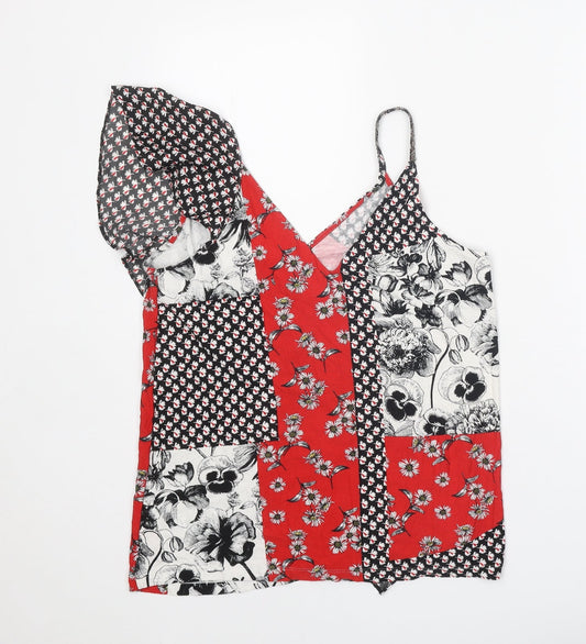 Womens UK Size 12 NEXT Red Basic Tank