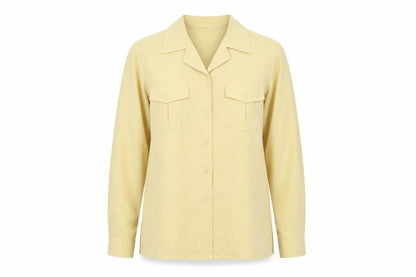 Womens UK Size 12 Berkertex Yellow Basic Button-Up