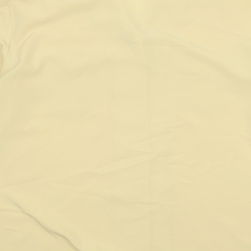 Berkertex Womens Yellow Polyester Basic Button-Up Size 12 Collared