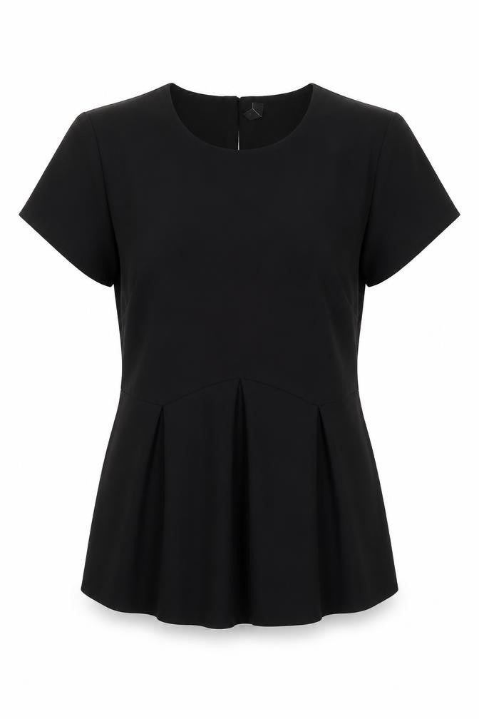 Womens UK Size 12 YAS Black Basic T-Shirt