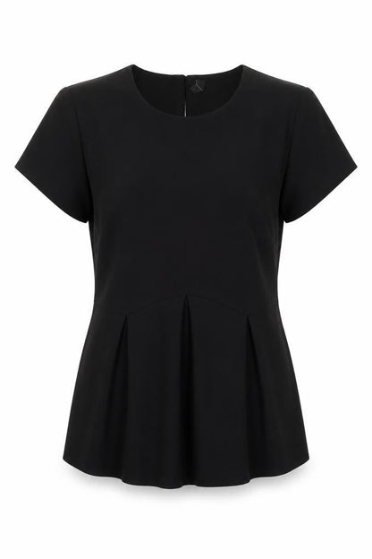 Womens UK Size 12 YAS Black Basic T-Shirt
