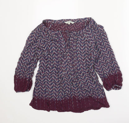 Womens UK Size 12 Casual Collection Purple Basic Blouse