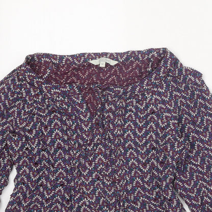 Womens UK Size 12 Casual Collection Purple Basic Blouse