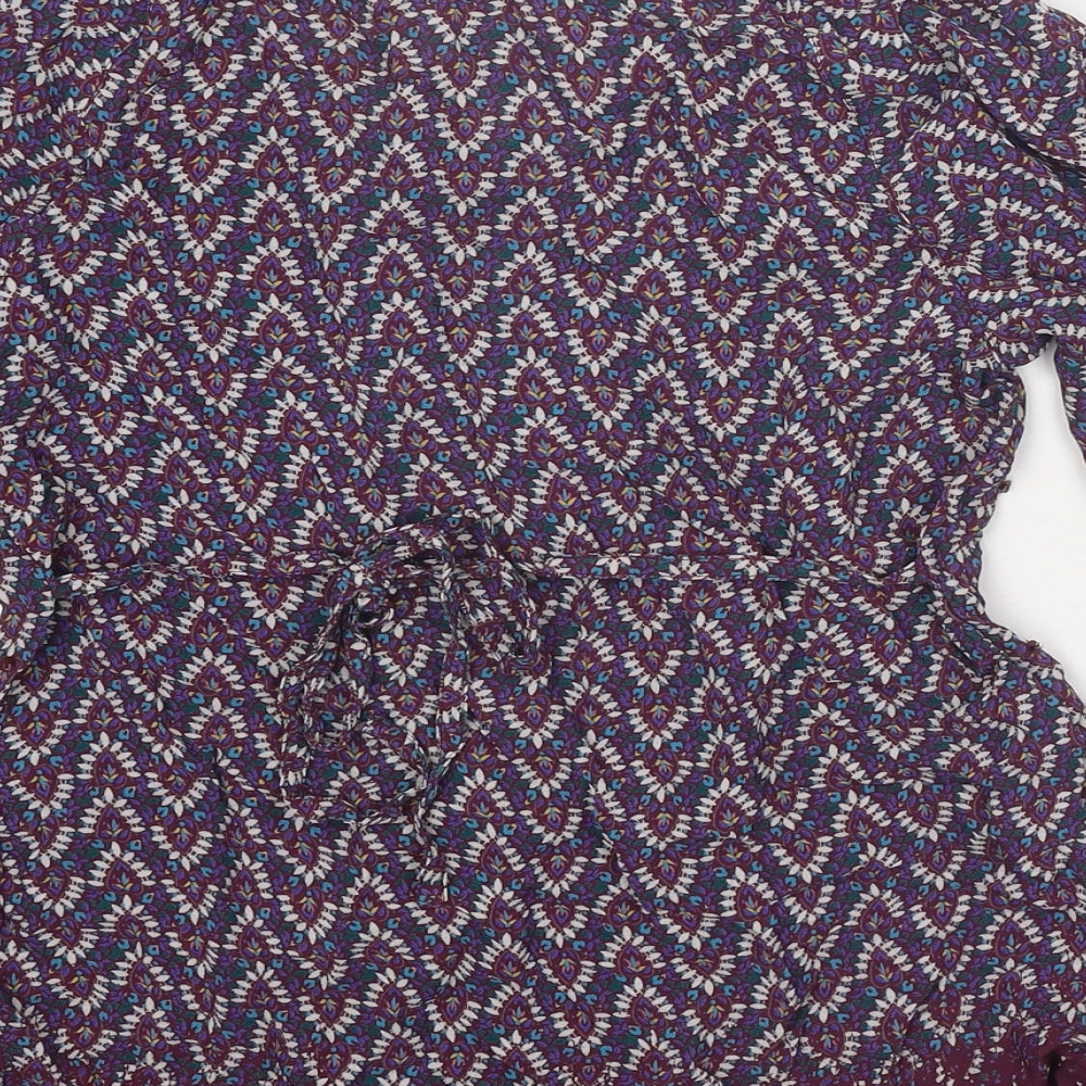 Womens UK Size 12 Casual Collection Purple Basic Blouse