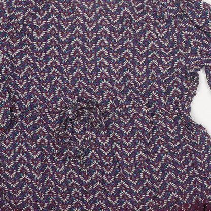 Womens UK Size 12 Casual Collection Purple Basic Blouse