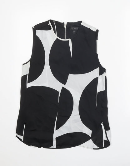 Womens UK Size 8 Topshop Black Basic Tank