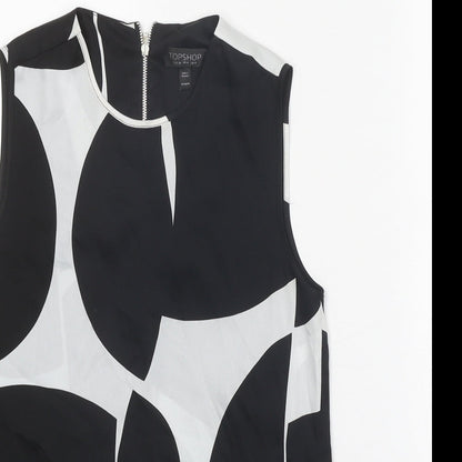 Womens UK Size 8 Topshop Black Basic Tank