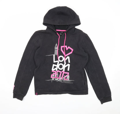 Preworn Womens Grey Cotton Pullover Hoodie Size 10 Pullover - London 2012