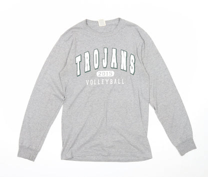 Mens UK Size S JERZEES Grey Pullover Sweatshirt