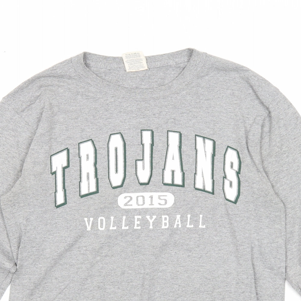 Mens UK Size S JERZEES Grey Pullover Sweatshirt
