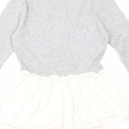 Womens UK Size 8 New Look Grey Basic Blouse