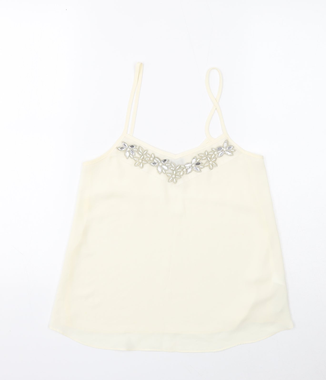 Womens UK Size 4 Topshop White Camisole Tank