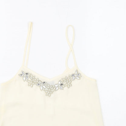 Womens UK Size 4 Topshop White Camisole Tank