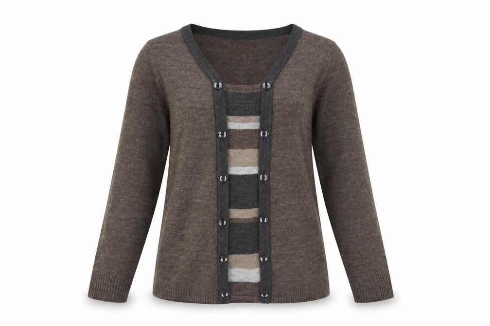 Womens UK Size M Casamia Brown Pullover Jumper