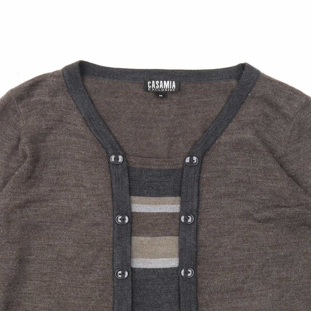 Womens UK Size M Casamia Brown Pullover Jumper