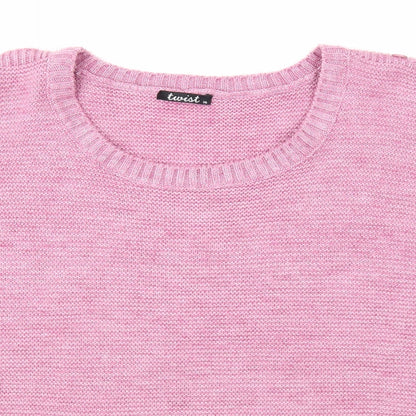 Twist Womens Purple Scoop Neck Acrylic Pullover Jumper Size 14