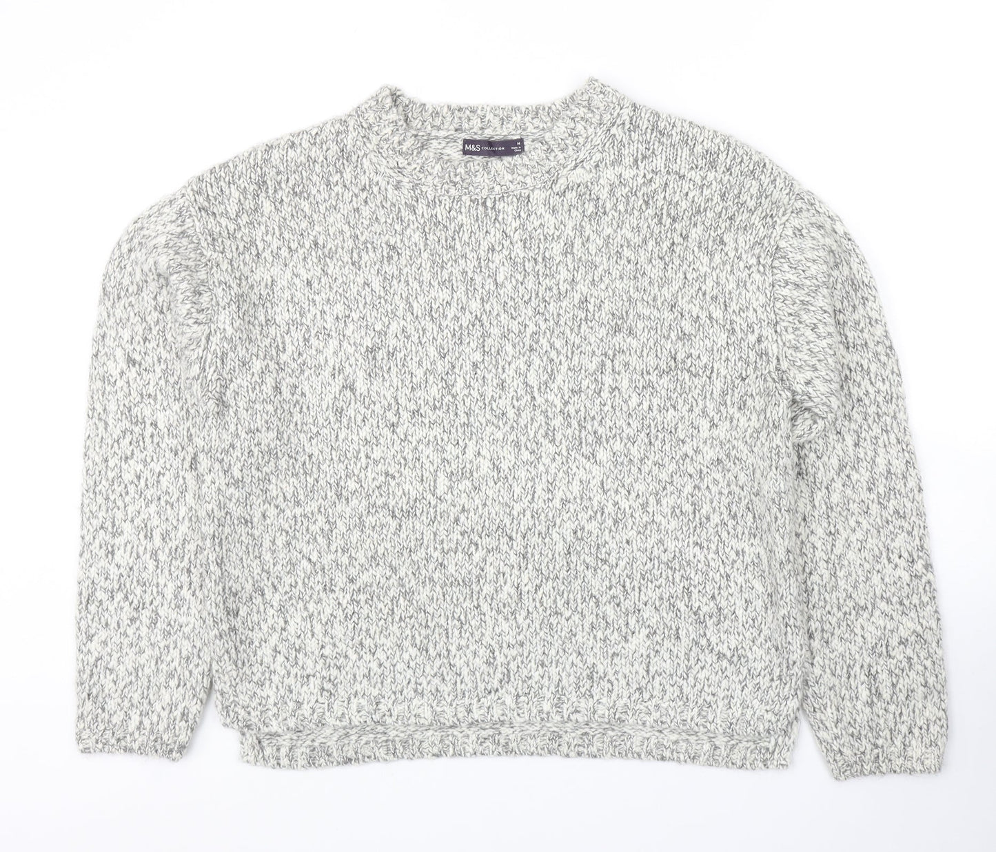 Womens UK Size M Marks and Spencer Grey Pullover Jumper