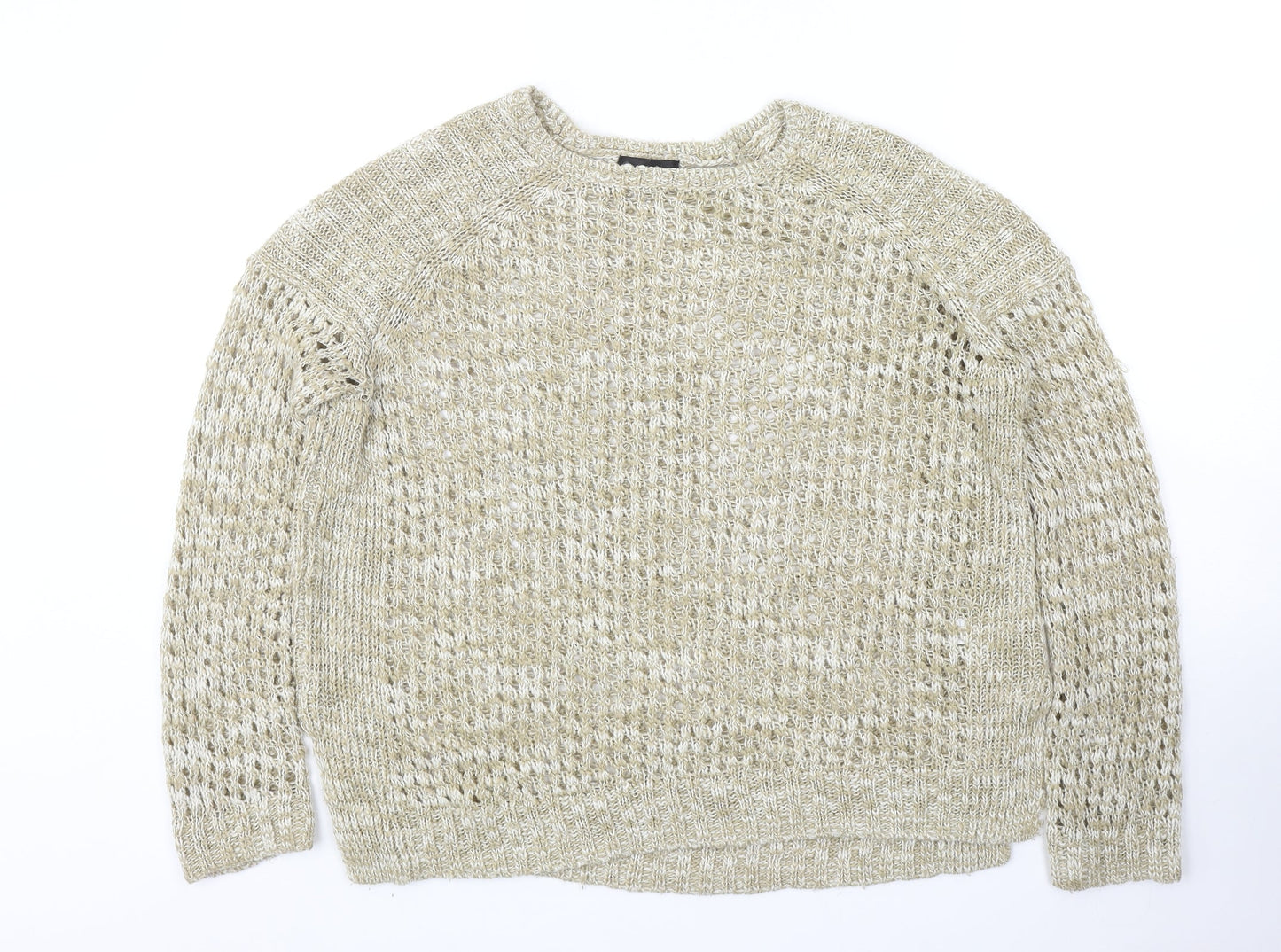 Womens UK Size 10 Topshop Beige Pullover Jumper