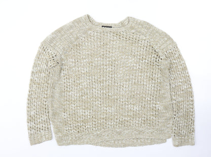 Womens UK Size 10 Topshop Beige Pullover Jumper