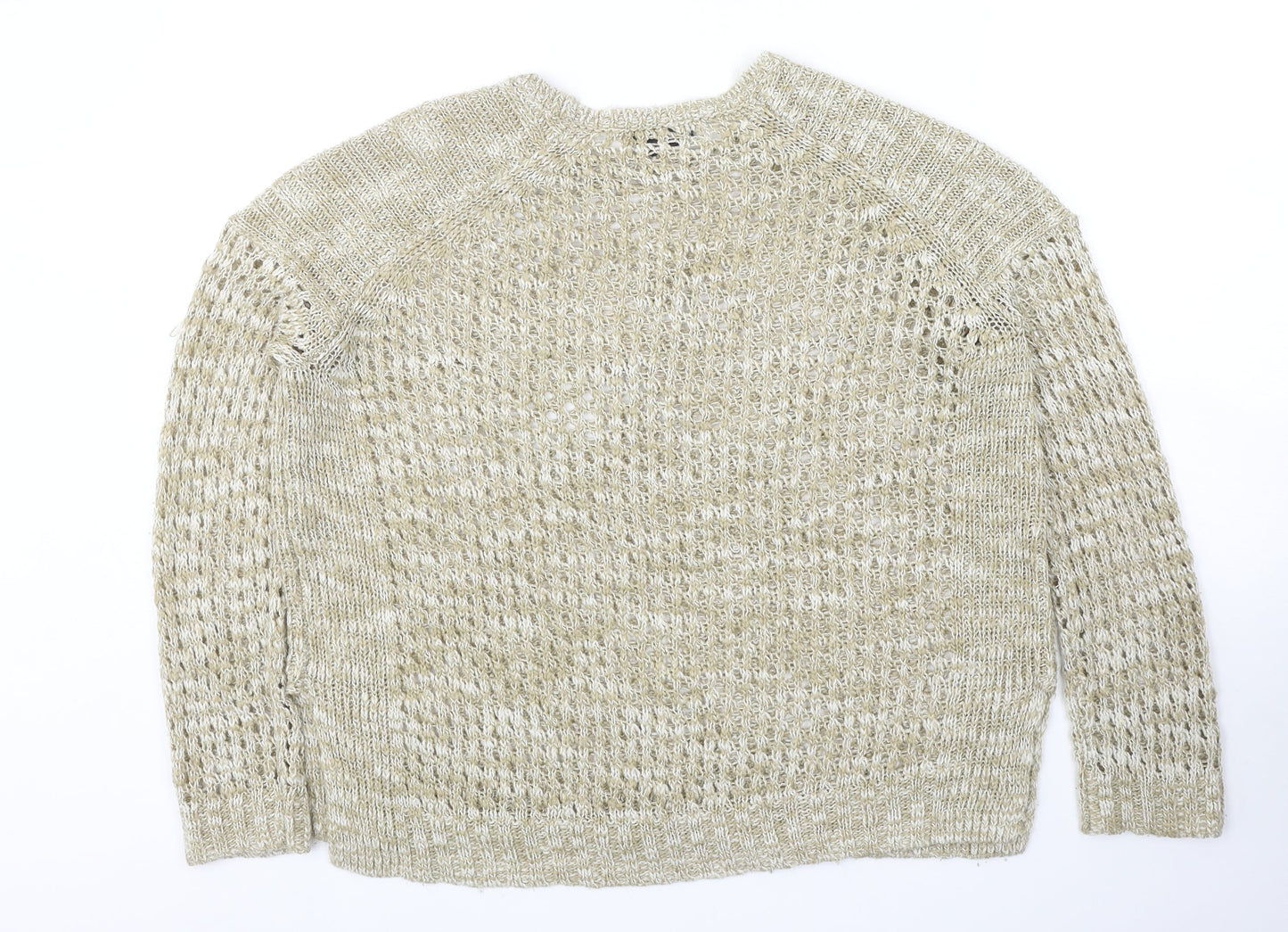Womens UK Size 10 Topshop Beige Pullover Jumper