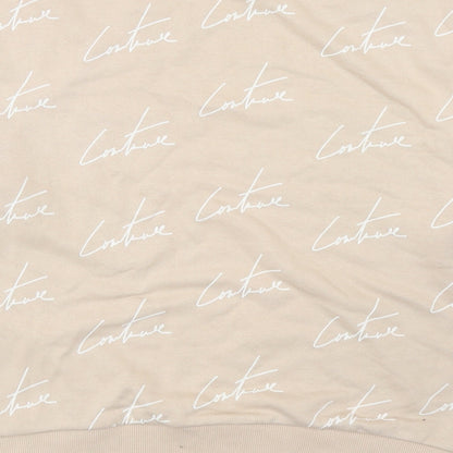 The Couture Club Womens Beige Cotton Pullover Sweatshirt Size XS Pullover